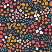 Blooming midsummer meadow seamless pattern. Flower background for fashion, wallpapers, print. vector