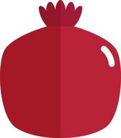 Red pomegranate, illustration, vector on white background.