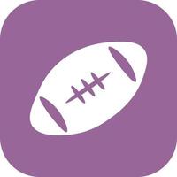 Rugby ball, icon illustration, vector on white background