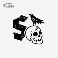 Alphabet S Skull Logo vector