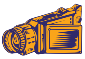 Video Camera Recorder Woodcut png