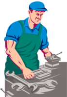 tornero, trabajador, en el trabajo, en, torno png