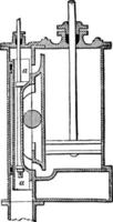 D Valve, vintage illustration. vector