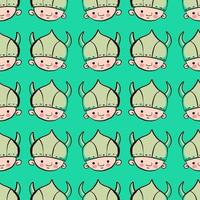 Winking face pattern, illustration, vector on white background