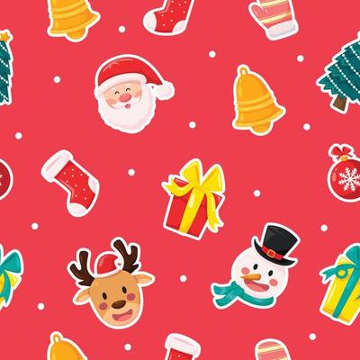 Christmas Seamless Pattern Background
