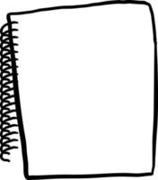 Empty notebook, illustration, vector on white background.