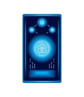 smart home control by phone vector