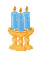 candles in candlesticks vector