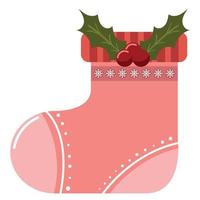 christmas stocking icon vector