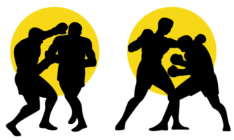 boxer connecting knockout punch png