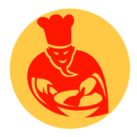 Demon cook with wok icon png