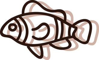 Clown fish, illustration, vector on white background.