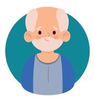 old man avatar vector