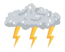 cloud storm thunderbolts vector