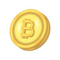 bitcoin cryptocurrency icon vector