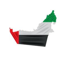 UAE flag in map vector