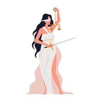 Themis the goddess of justice vector