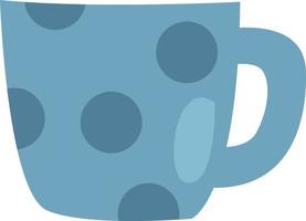 Blue mug, illustration, vector, on a white background. vector