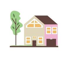 house and tree vector