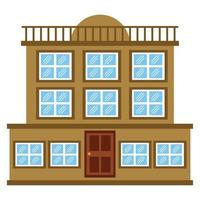 urban building icon vector