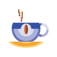 cup of coffee geometric icon vector