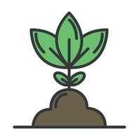 icono de planta de ecología vector