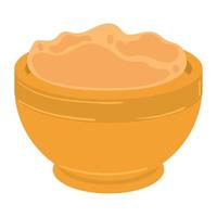 food in a bowl icon vector