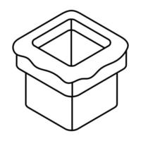 Vector design of dustbin, flat icon