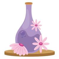 icono de spa de botella de aceite vector