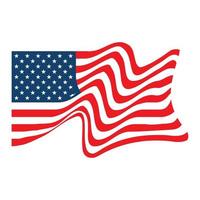 waving flag of US vector