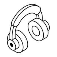 Editable design icon of headphones vector