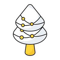 An icon design of christmas tree vector