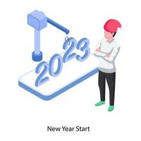 New Year Start vector