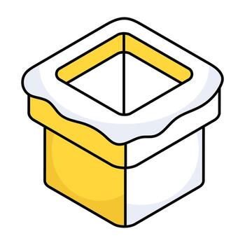 Vector design of dustbin, flat icon