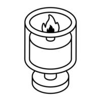 An icon design of candle vector