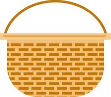 Cartoon woven basket vector