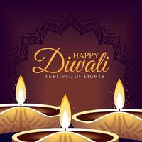 happy diwali festival of lights, banner vector