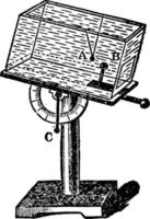 electrómetro sinusoidal, ilustración vintage. vector