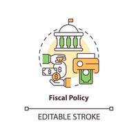 Fiscal policy concept icon. Governmental regulations. Inflation cause abstract idea thin line illustration. Isolated outline drawing. Editable stroke. vector