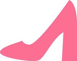 Shoe with thick high heel, illustration, vector, on a white background. vector