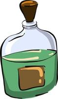 Magic elixir, illustration, vector on white background.