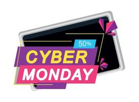 cyber monday, isolated design vector