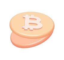 icono de token no fungible de bitcoin vector