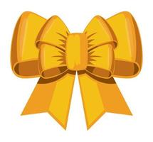 yellow bow icon vector