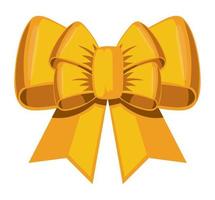 yellow bow icon vector