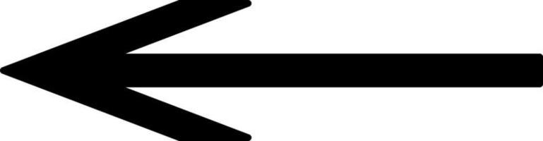 Black arrow with sharp ends, illustration, vector on white background.