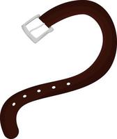 Leather belt, illustration, vector on white background