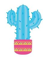 potted cactus decoration vector