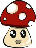 Cute mushroom with eyes ,illustration,vector on white background vector