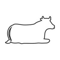 resting ox icon vector